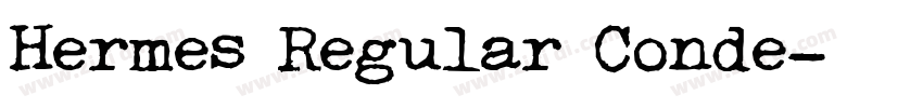Hermes Regular Conde字体转换